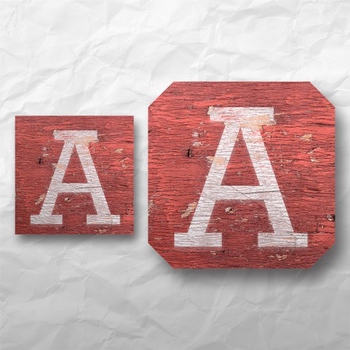 Letters - Weathered Red Wood 1