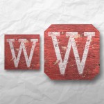 Letters - Weathered Red Wood 1